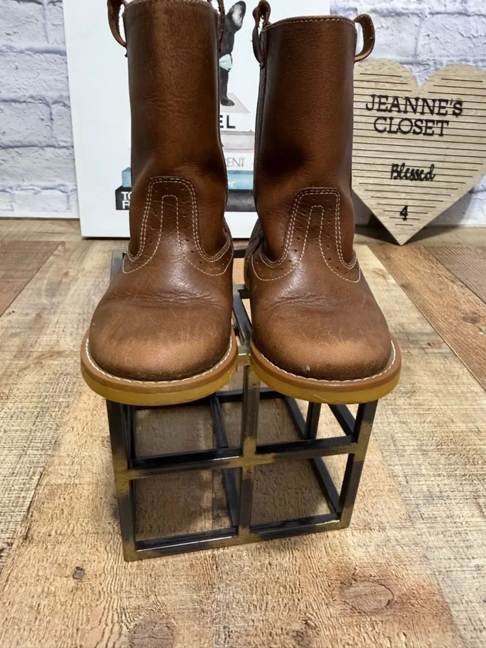Elephantito Western Style Boot in Brown EU 23 US 7